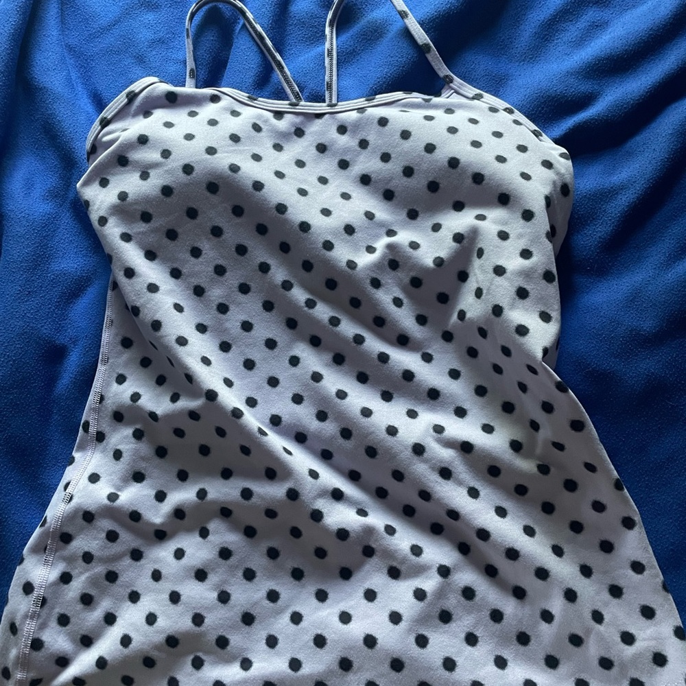 Purple polka dot Lululemon Y back tank